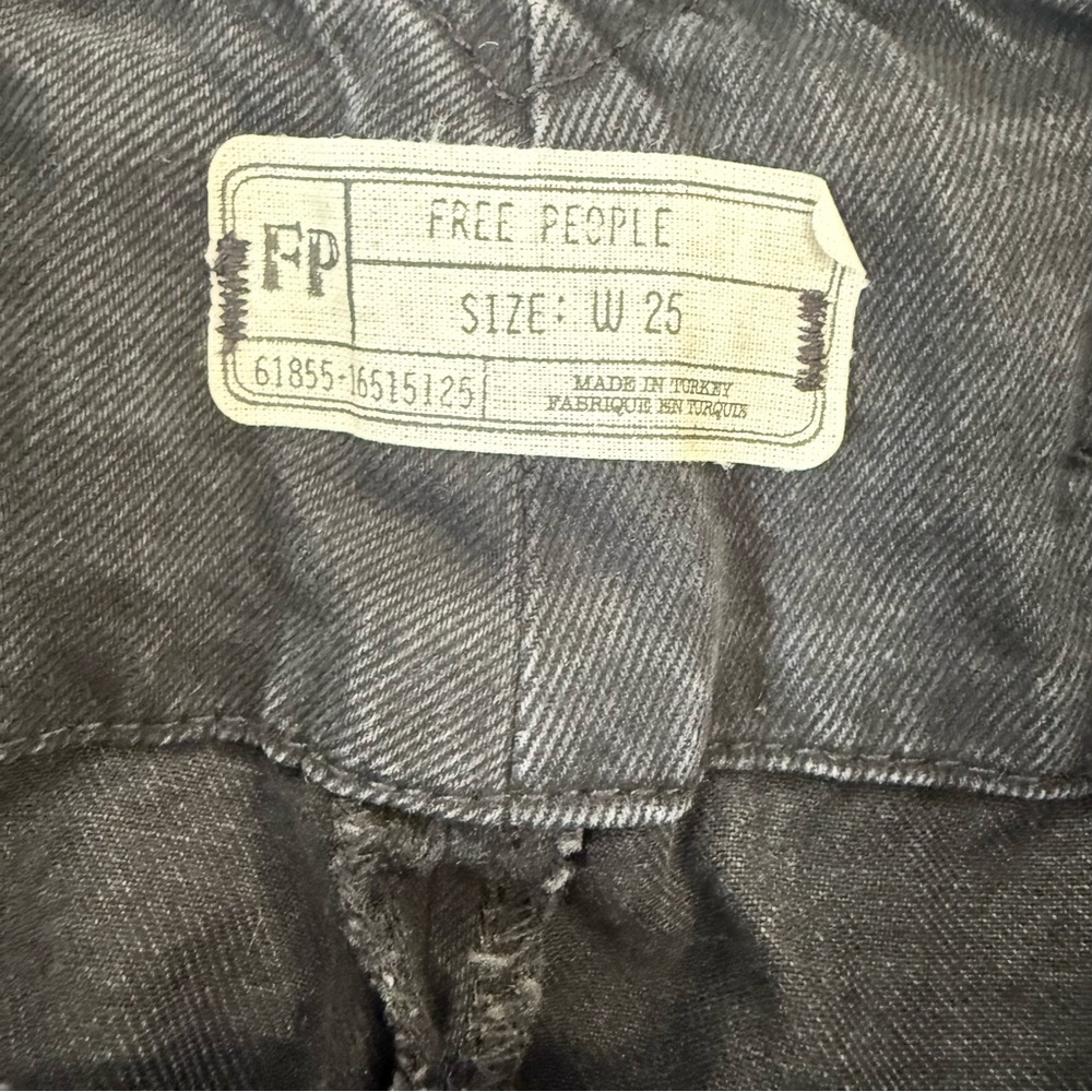 Free People High Waisted‎ Wide Leg Black Jeans Size 25 - Picture 10 of 13